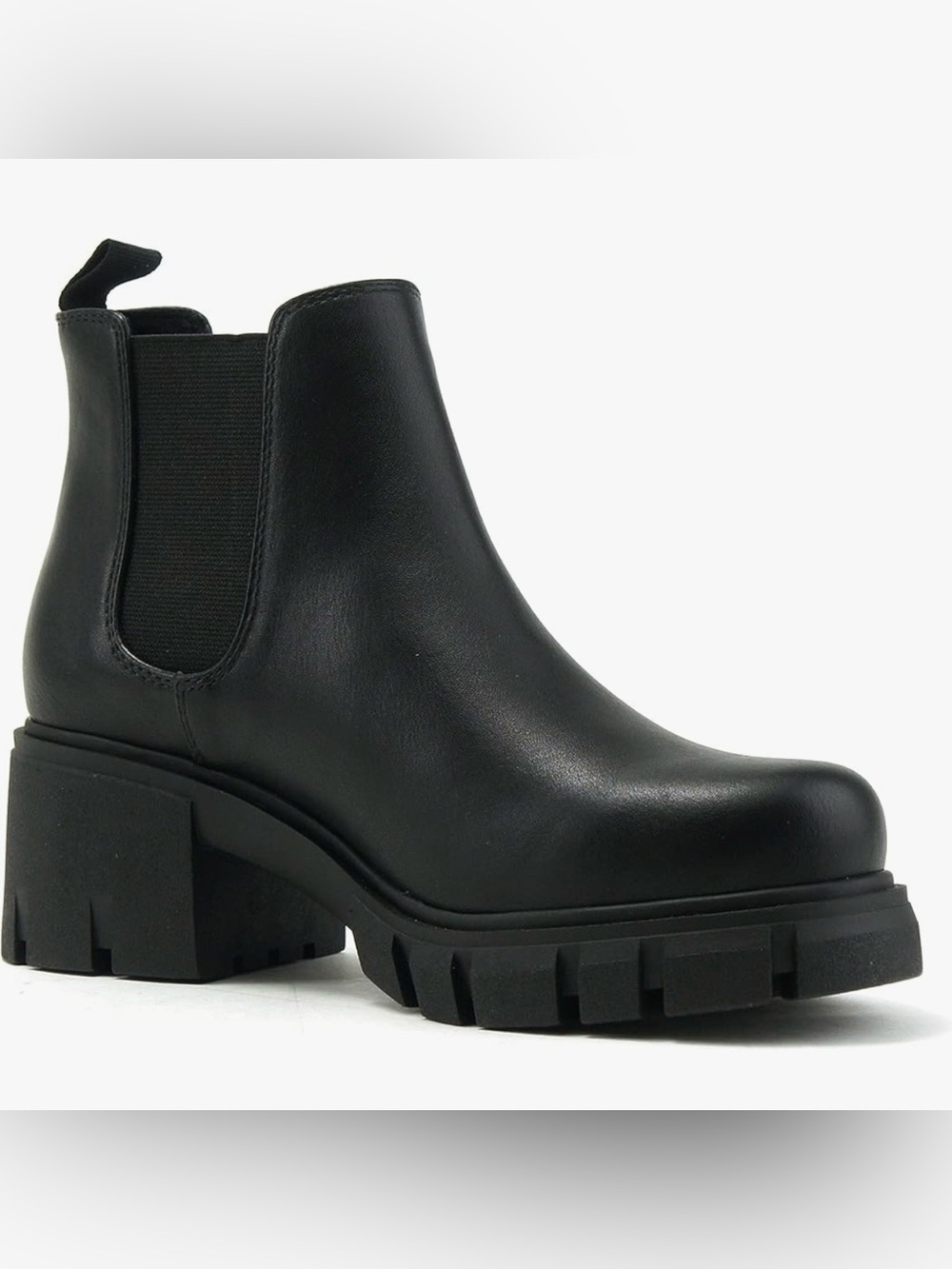 BNWB Black Chelsea Lug Boots - Women's Ankle Boot With Elastic Gore
